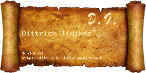 Dittrich Ildikó névjegykártya