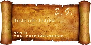 Dittrich Ildikó névjegykártya