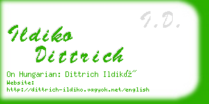 ildiko dittrich business card